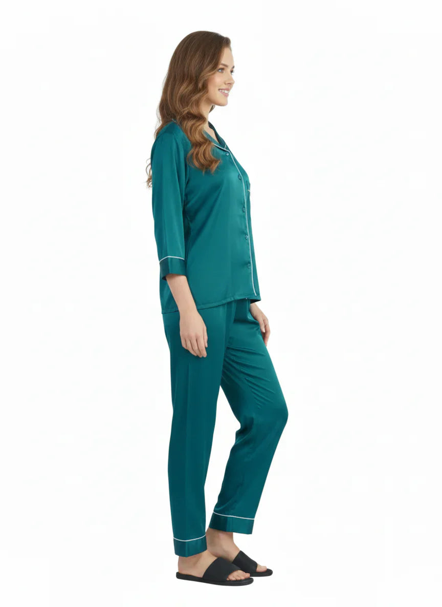 Emerald Jewel Armani Satin Premium Nightsuit
