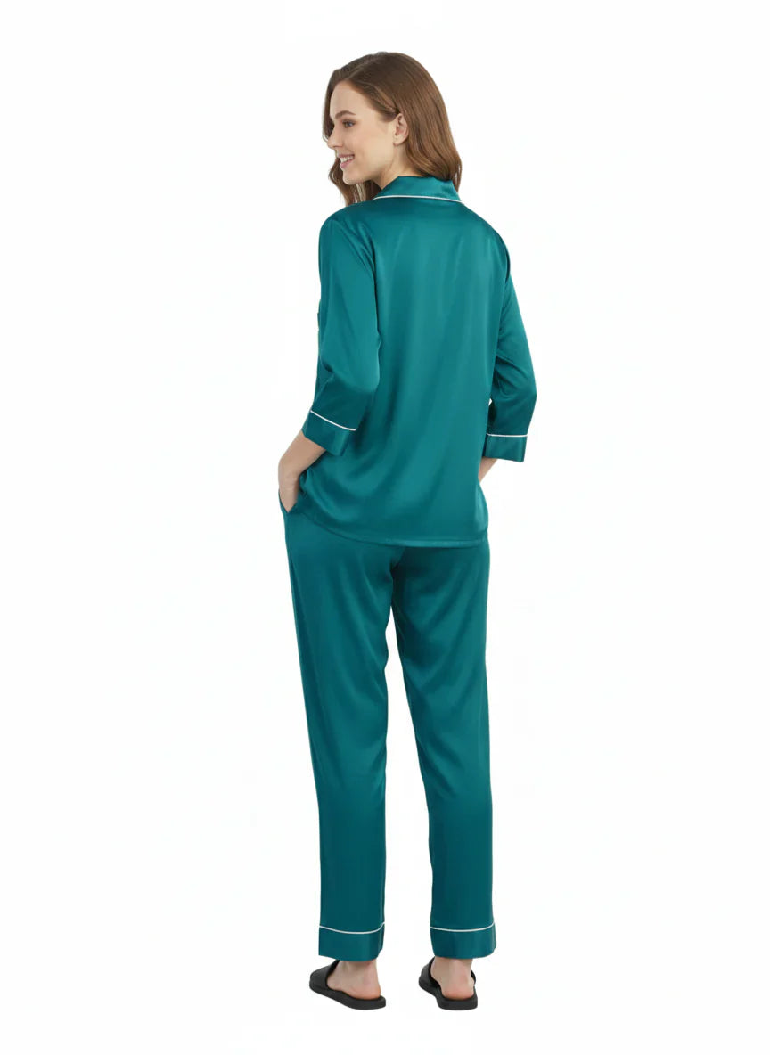 Emerald Jewel Armani Satin Premium Nightsuit