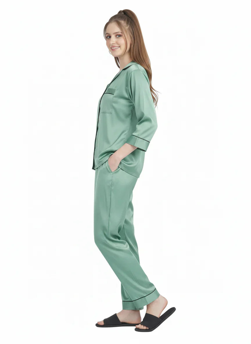 Mint Mist Satin Premium Nightsuit