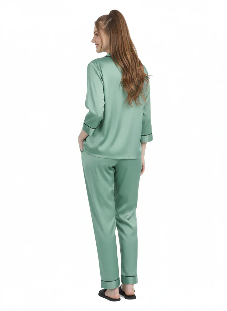 Mint Mist Satin Premium Nightsuit
