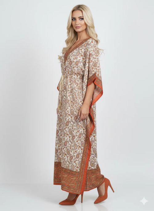 Amber Border Paisley Kaftan