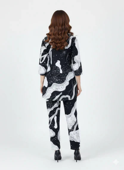 Petal Whisper Floral Printed Kurti Co-Ord Set