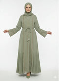 Pistachio Green Elegant Modest Abaya