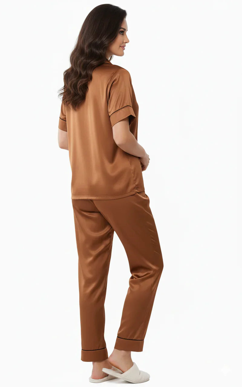 Bronze Italian Satin Premium Nightsuit